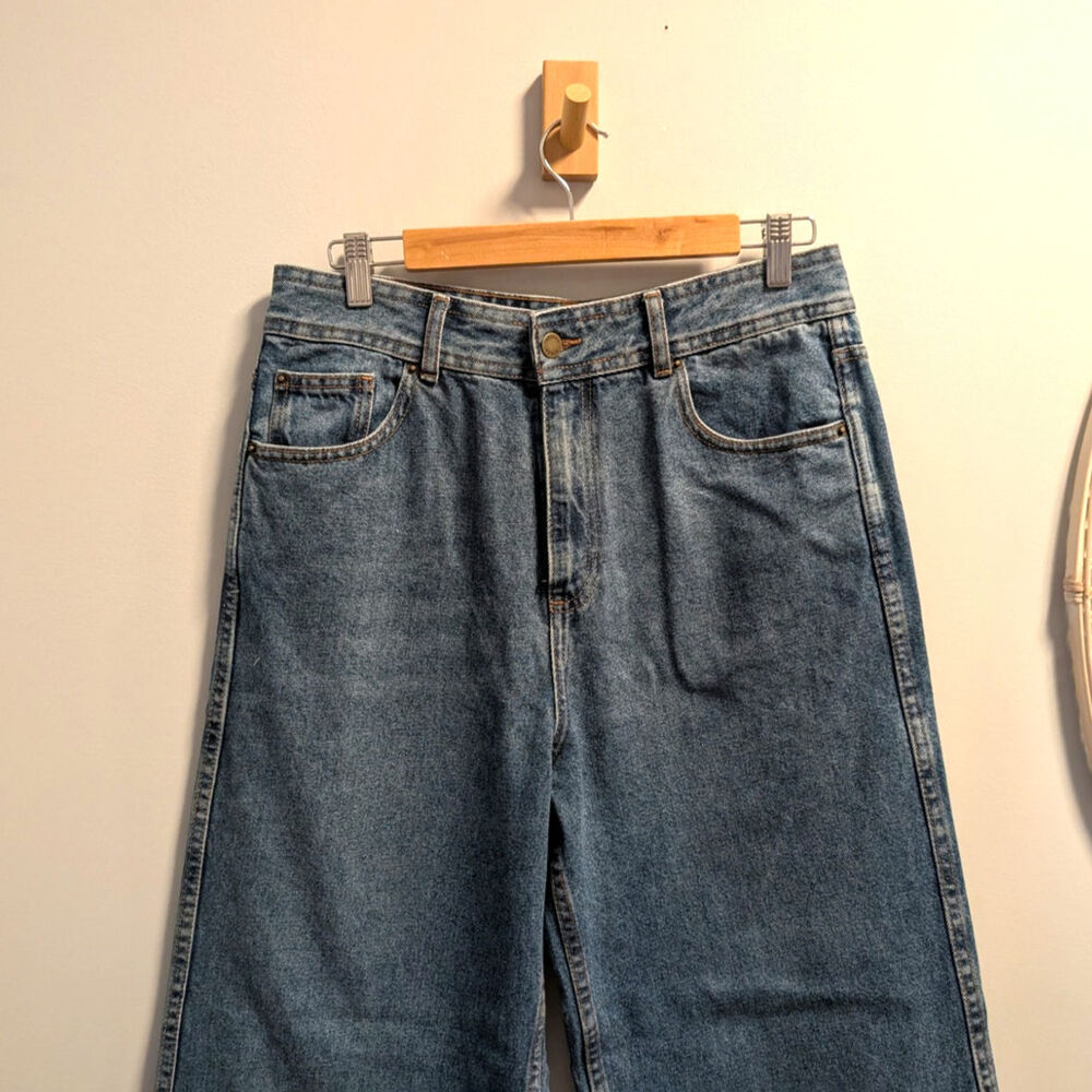 SEZANE Le Crop Wide Leg Ankle Length Jeans Denim Blue, size FR 40/US 8, EUC - Picture 2 of 12